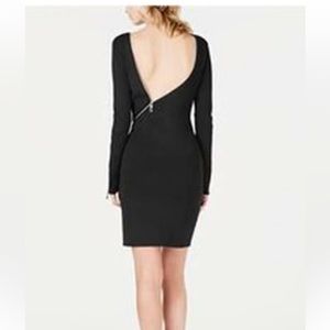 Bar III Black long sleeve dress with zipper
